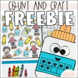 Kindergarten Math Craft Freebie | Back to School | Counting to 10