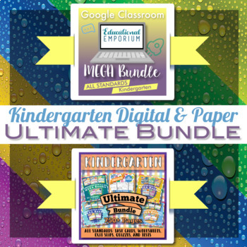 Preview of Kindergarten Math Curriculum Bundle ⭐ Digital and Printable Bundle for All LMS
