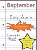 Kindergarten Math Daily Warm Ups for September