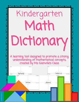 Preview of Kindergarten Math Dictionary
