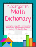 Kindergarten Math Dictionary