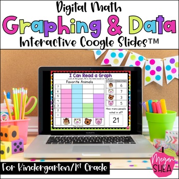 Preview of Kindergarten Math Digital Graphing and Data for Distance Learning Google