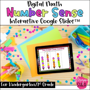 Preview of Kindergarten Math Digital Number Sense for Distance Learning on Google