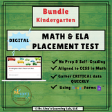 Kindergarten Math & ELA Diagnostic/Placement Test BUNDLE