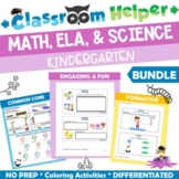 Kindergarten Math, ELA, and Science Bundle