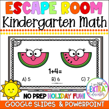 Preview of Kindergarten Math End of the Year Review Activities | Summer Last Day of School