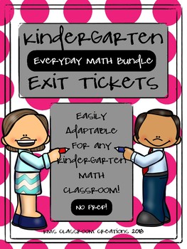 Preview of Kindergarten Math Exit Tickets Bundle