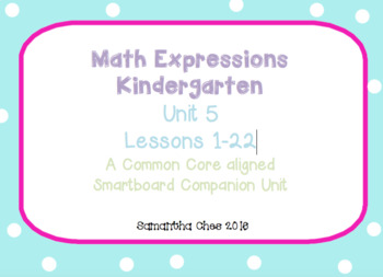 Preview of Kindergarten Math Expressions Companion for Unit 5