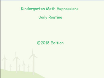 Preview of Kindergarten Math Expressions Daily Routine