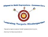 Kindergarten Math Expressions - Learning Targets