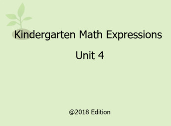 Preview of Kindergarten Math Expressions Unit 4 Smart Notebook