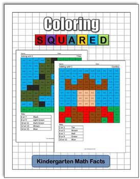 Kindergarten Math Facts by Coloring Squared | TPT