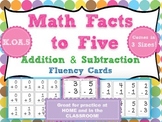 Kindergarten Math Facts to Five: Fluency Cards for Kindergarten