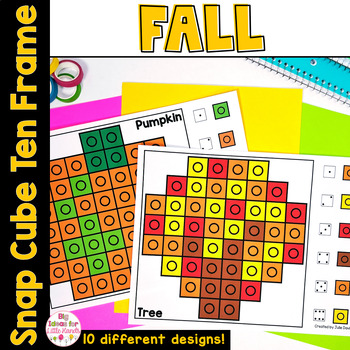 Preview of Kindergarten Math Fall Centers | Ten Frames Activity | September Counting Games