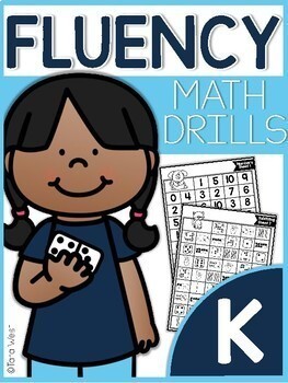 Preview of Kinder Math Fluency Drills |GOOGLE™ READY WITH GOOGLE SLIDES™| Distance Learning