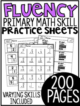 Preview of Kindergarten Math Fluency Sheets