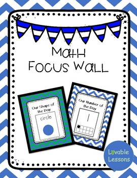 Preview of Kindergarten Math Focus Wall