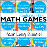 Kindergarten Math Games: Year Long Bundle