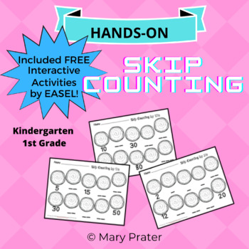 Preview of Kindergarten Math HANDS ON - Skip Counting Printable (2's, 5's, 10's)