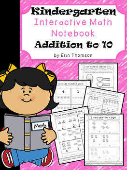 Preview of Kindergarten Math Interactive Notebook ~ Addition to 10