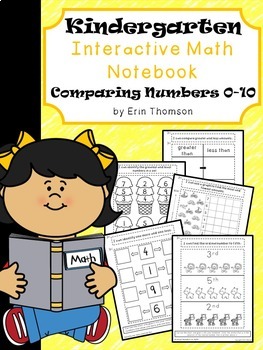 Preview of Kindergarten Math Interactive Notebook ~ Comparing Numbers 0-10