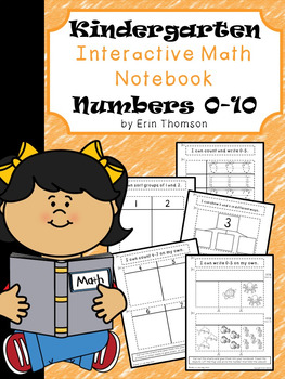 Preview of Kindergarten Math Interactive Notebook ~ Numbers 0-10