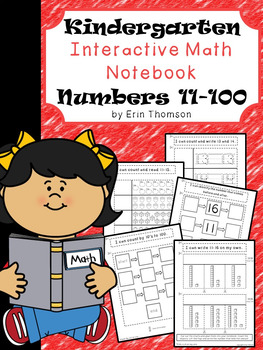 Preview of Kindergarten Math Interactive Notebook ~ Numbers 11-100