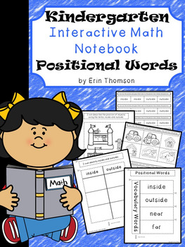 Preview of Kindergarten Math Interactive Notebook ~ Positional Words