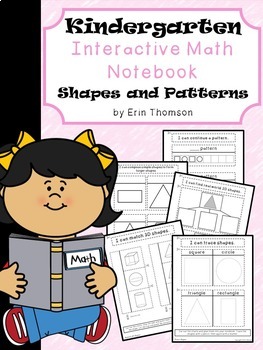 Preview of Kindergarten Math Interactive Notebook ~ Shapes and Patterns