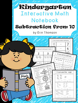 Preview of Kindergarten Math Interactive Notebook ~ Subtraction from 10