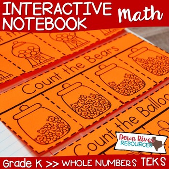 Preview of Kindergarten Math Interactive Notebook: Whole Numbers - Numbers to 20 (TEKS)