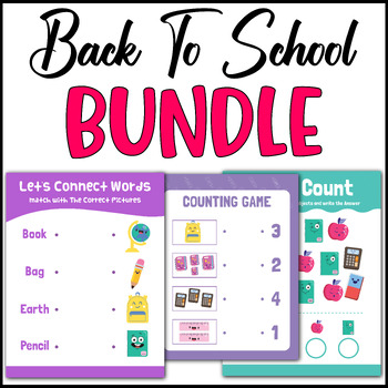 Preview of Kindergarten Math Interactive Slides and Games | Beginning of the Year BUNDLE