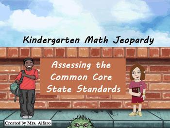 Preview of Kindergarten Math Jeopardy Aligned CCSS ~ PROMETHEAN FLIPCHART INTERACTIVE GAME