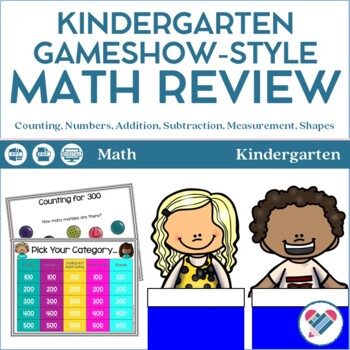 Preview of Kindergarten Math Jeopardy-Style Review Game PRINT AND DIGITAL
