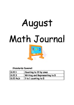 Preview of Kindergarten Math Journal - August to May COMMON CORE