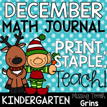 Preview of Kindergarten Math Journal | December