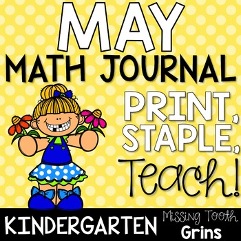 Preview of Kindergarten Math Journal | May Spiral Review