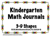 Kindergarten Math Journals - 3D Shapes
