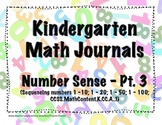 Kindergarten Math Journals - Number Sense Pt. 3