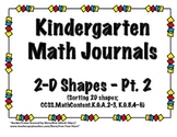 Kindergarten Math Journals - Sorting 2-D Shapes