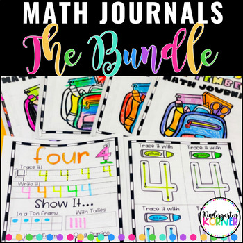 Preview of Kindergarten Math Journals THE YEARLY BUNDLE | Number Sense Math Centers