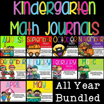 Preview of Kindergarten Math Journals The COMPLETE set