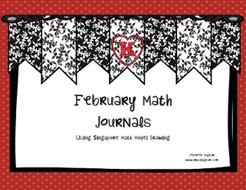 Preview of Kindergarten Singapore Math Journals for February
