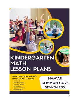 Preview of Kindergarten Math Lesson Plans - Hawaii Common Core