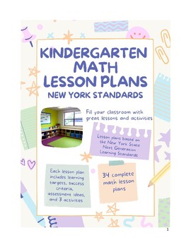 Preview of Kindergarten Math Lesson Plans - New York State Standards