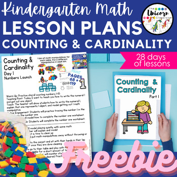 Preview of Counting and Cardinality Math Lesson Plans | Kindergarten Math Curriculum