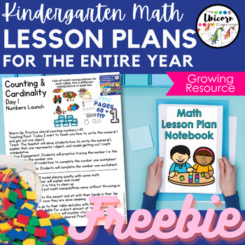 Preview of Kindergarten Math Curriculum | Lesson Plans for the Beginning of the School Year