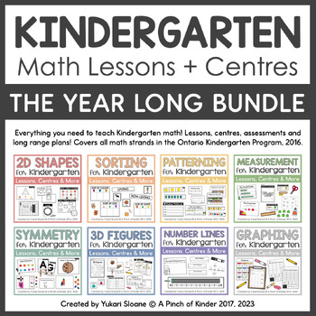Preview of Kindergarten Math Lessons + Centres: The YEAR LONG Bundle