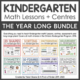 Kindergarten Math Lessons + Centres: The YEAR LONG Bundle
