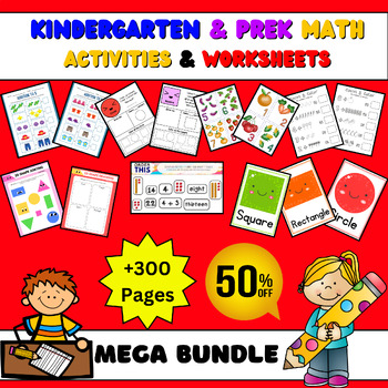 Preview of Kindergarten Math & Literacy Centers Activities BIG BUNDLE